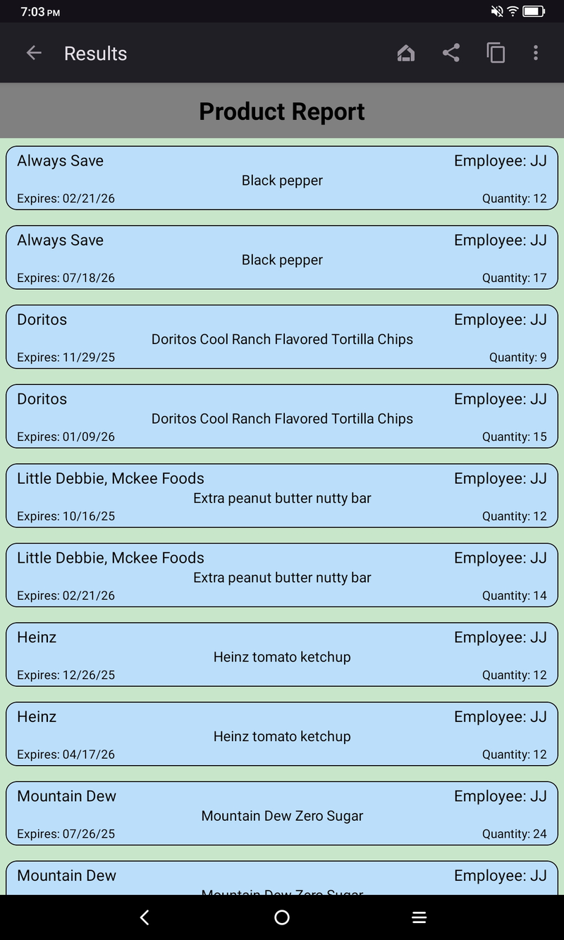 Product Report