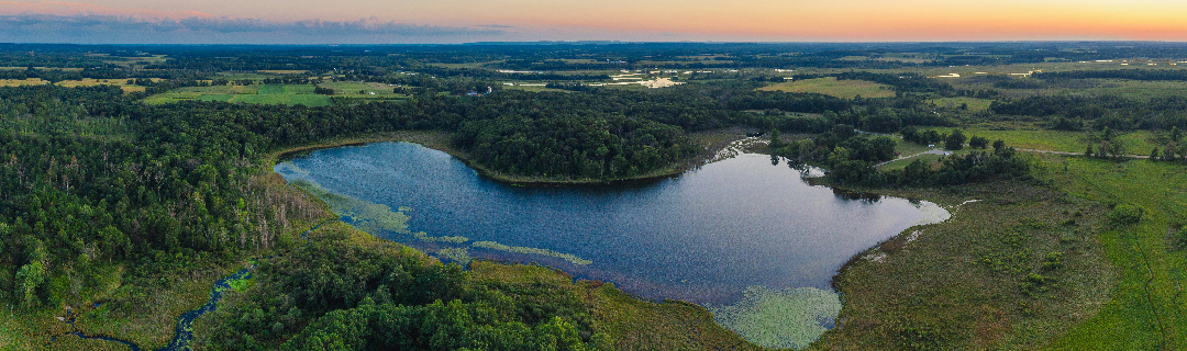 Ennis Lake within John Muir Memorial County Park in Montello, Wisconsin.